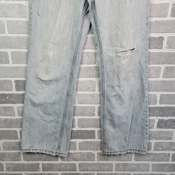 Aeropostale Benton Original Bootcut Wide Leg Thrashed Denim Jeans Men's Size 32 - Picture 3 of 16